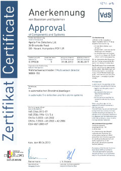211 002 VdS Zertifikat